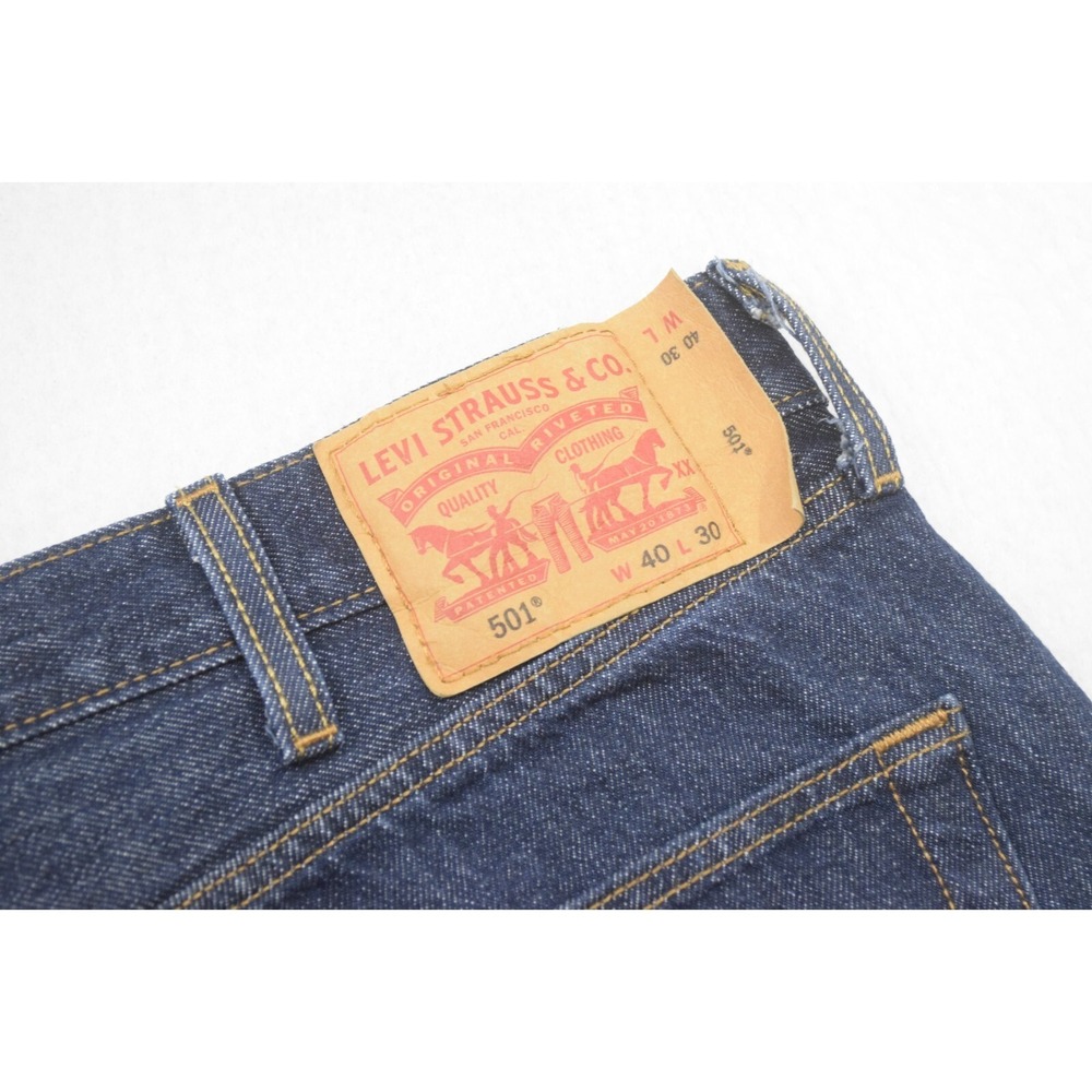 Levi's 501 XX Button Fly Straight Leg Denim Blue Jeans Mens Size 40 x 30